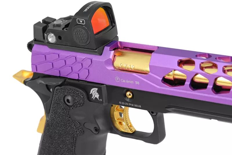 Hi-capa 5.1 Stryk Violet / Gold RMR Lancer Tactical Gas