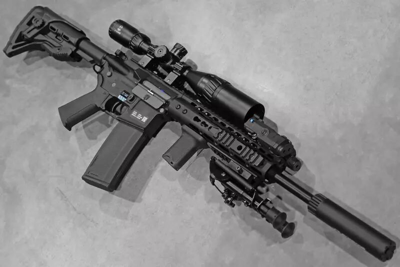 AR15 DMR Black Ragnarok Aster SE custom replica