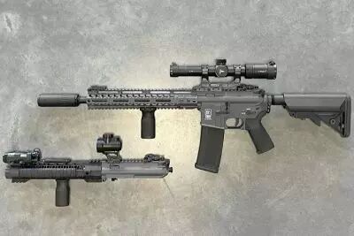 AR15 Double Config Chaos Grey Titan Custom Replica