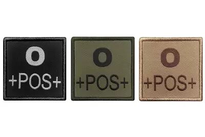 BLOOD GROUP O+ EMBROIDERED PATCH