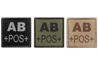 BLOOD GROUP PATCH AB+ EMBROIDERED