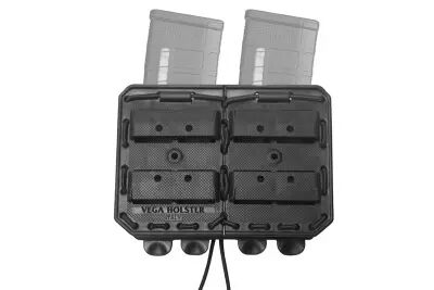 BUNGY 8BL17 BLACK SIDE-BY-SIDE DOUBLE MAGAZINE HOLDER FOR M4 / AR15
