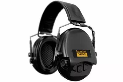 CASQUE ANTI-BRUIT SUPR�ME PRO-X SLIM NOIR SERRE-T�TE CUIR NOIR