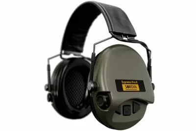 CASQUE ANTI-BRUIT SUPR�ME PRO-X SLIM VERT OLIVE SERRE-T�TE CUIR NOIR