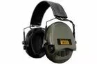 CASQUE ANTI-BRUIT SUPR&Ecirc;ME PRO-X SLIM VERT OLIVE SERRE-T&Ecirc;TE CUIR NOIR
