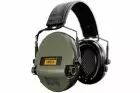 CASQUE ANTI-BRUIT SUPR&Ecirc;ME PRO-X SLIM VERT OLIVE SERRE-T&Ecirc;TE CUIR NOIR