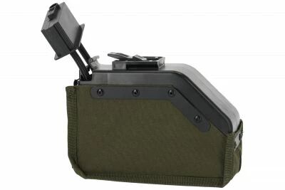 Chargeur Ammobox 1500 BBs pour M249 Minimi AEG - Olive Drab - Cybergun / A&K