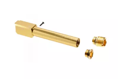 Glock 19 \ 2 Way Fixed\  Non-Recoiling Outer Barrel GOLD