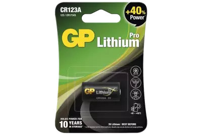GP CR 123A-2U1 Lithium PRO battery