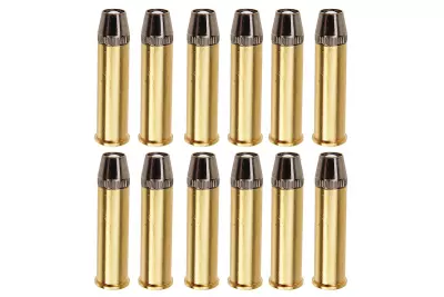 Gun Heaven Full Metal Brass Shells for WinGun / Dan Wesson 6mm Series Airsoft Co2 Revolvers (12pcs / Set)