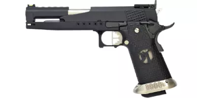 Rplique de poing airsoft GBB HX2201 IPSC Split Black ARMORER WORKS Gaz