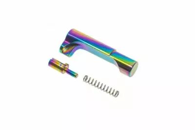 Match Grade Stainless Steel Mag Release - Rainbow