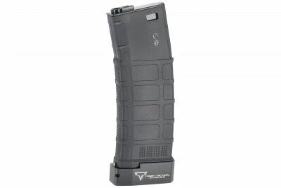 Mid-Cap 220 BBs Taran Tactical Innovations Charger with Baseplate for M4 AEG - Black - EMG