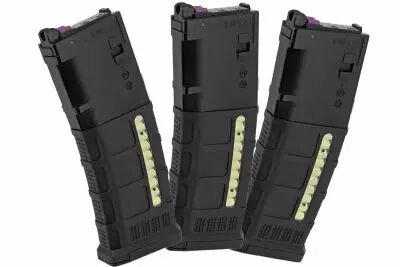 Pack of 3 35-round P30 Window Gen2 Black GBBR MWS T8 SP System magazines