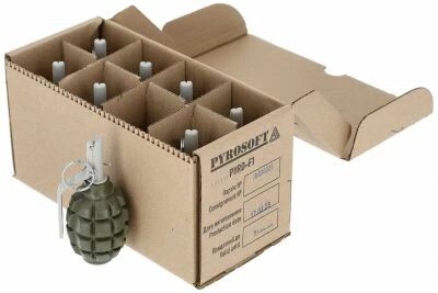 Pack of 8 F1 Frag Grenades by PYROSOFT PIRO-F1-M