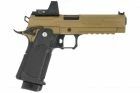 Pistola Arcturus Hi-Capa Vanguard de 5  GBB (preparada para &oacute;pticas/colimador ARS-1) - Half-Tan