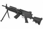 M249 MK46 FN-Herstal CYBERGUN, parte trasera izquierda, b&iacute;pode