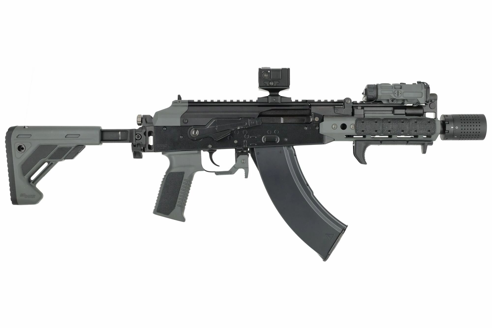 Custom GBBR Airsoft Replica AKX GBBR Hard Kick HEPHAESTUS Cerakote AK1