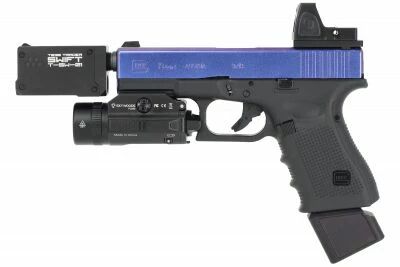 Glock 19 Gen4 VFC gas negro violeta izquierda