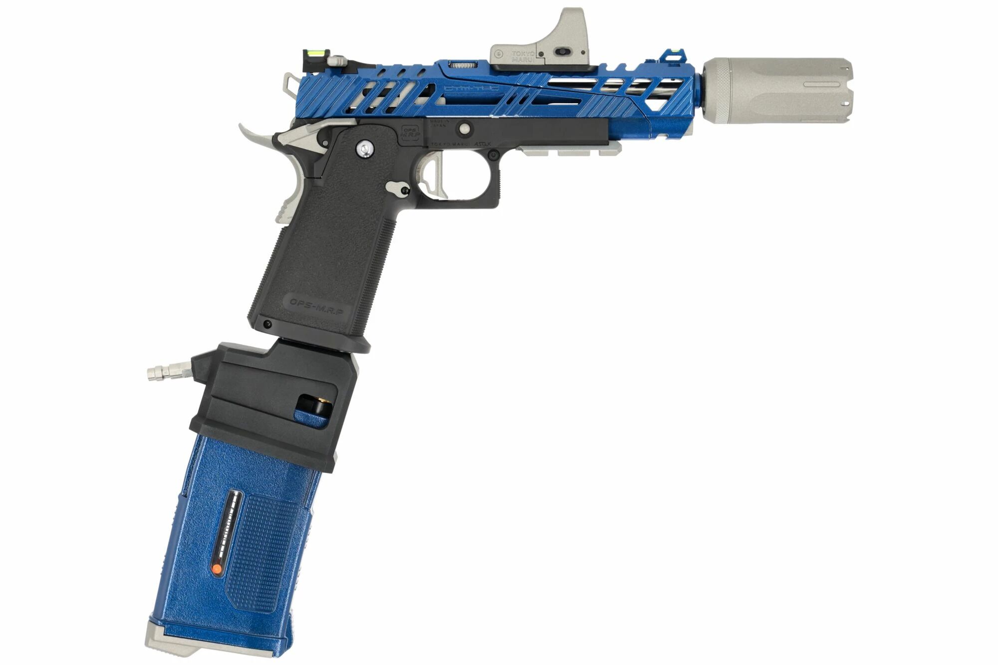 Custom Hi-Capa 5.1 Airsoft Pistol Grey Blue Tokyo Marui