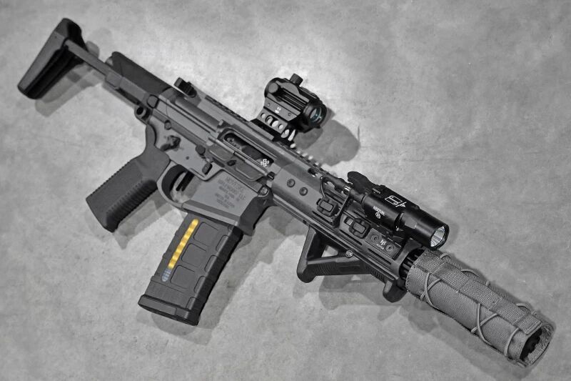 Replica M4 GHETTO BLASTER 7 NOVESKE Grey GBBR Ragnarok Custom