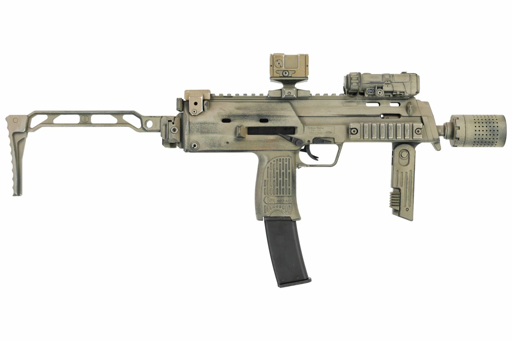 Airsoft replica MP7A1 'Well-Worn' Tokyo Marui GBB Custom