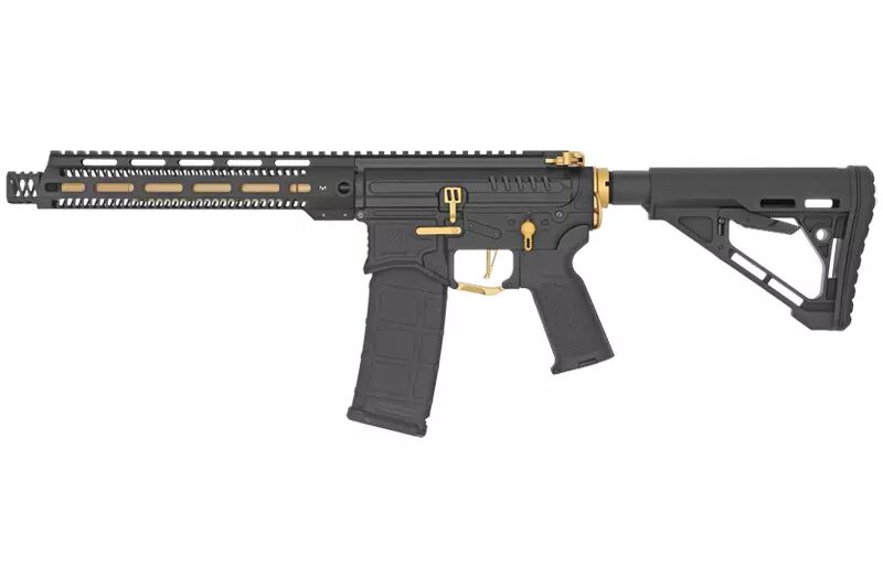 Replica R15 mod 1 Zion Arms black and gold long handguard