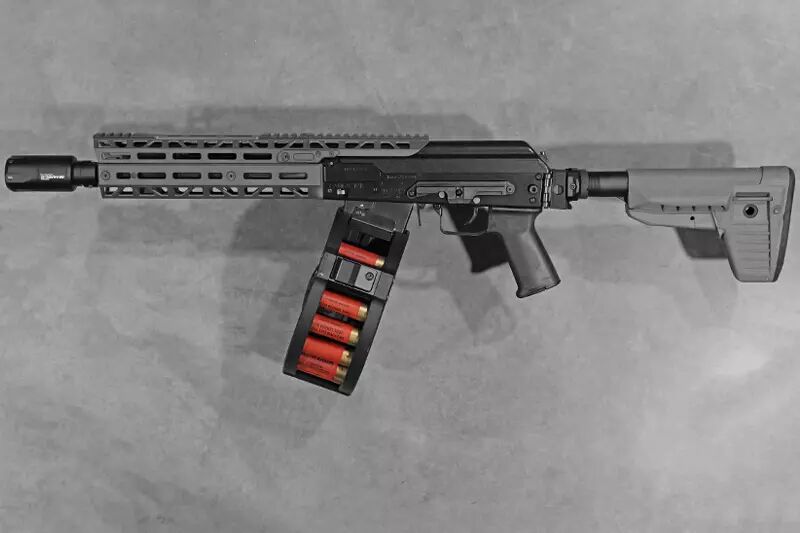 R&eacute;plique fusil &agrave; pompe SAIGA 12K Tokyo Marui Gaz ITP Urban Cerakote Custom