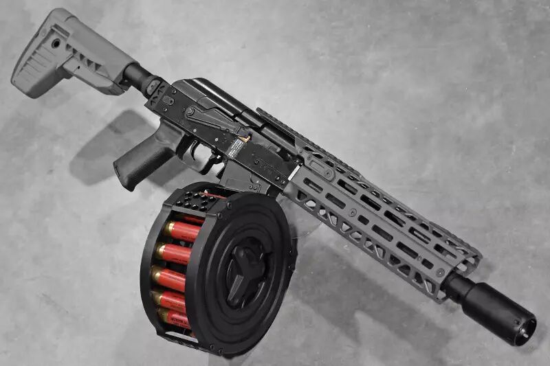 R&eacute;plique fusil &agrave; pompe SAIGA 12K Tokyo Marui Gaz ITP Urban Cerakote Custom