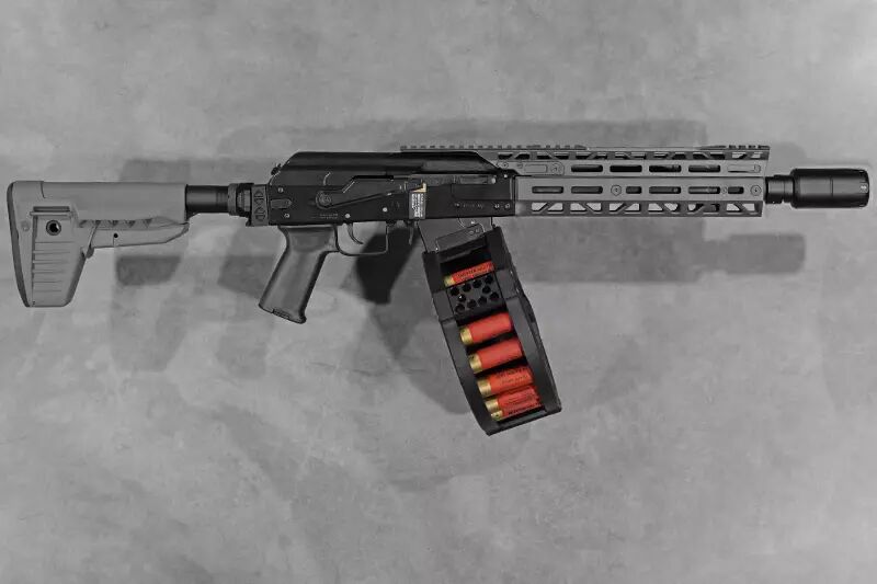 R&eacute;plique fusil &agrave; pompe SAIGA 12K Tokyo Marui Gaz ITP Urban Cerakote Custom