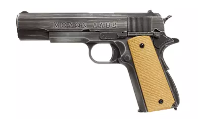 Rplique GBB 1911 Molon Labe Grip tan - AW CUSTOM