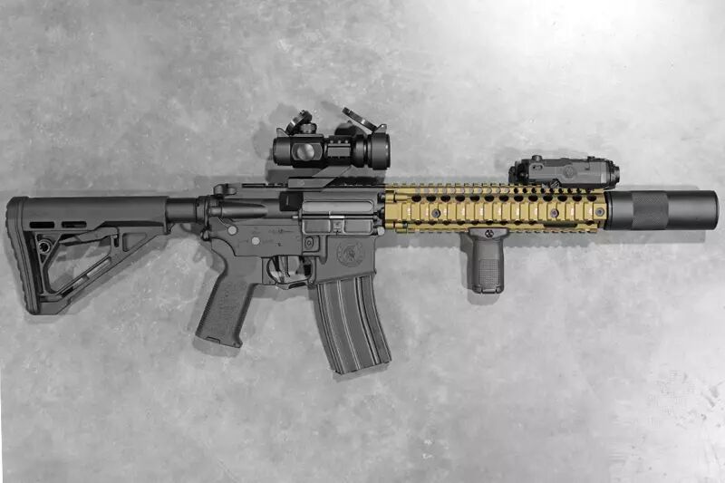 R&eacute;plique MK18 Gen3 full m&eacute;tal Delta Noir / Bronze Lancer Tactical Titan custom