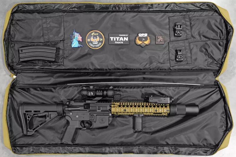 R&eacute;plique MK18 Gen3 full m&eacute;tal Delta Noir / Bronze Lancer Tactical Titan custom