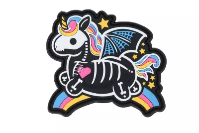 Skeleton Unicorn Rubber Patch JTG COLOR