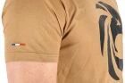 Vertical-Sleeve Blue, White, and Red T-Shirt